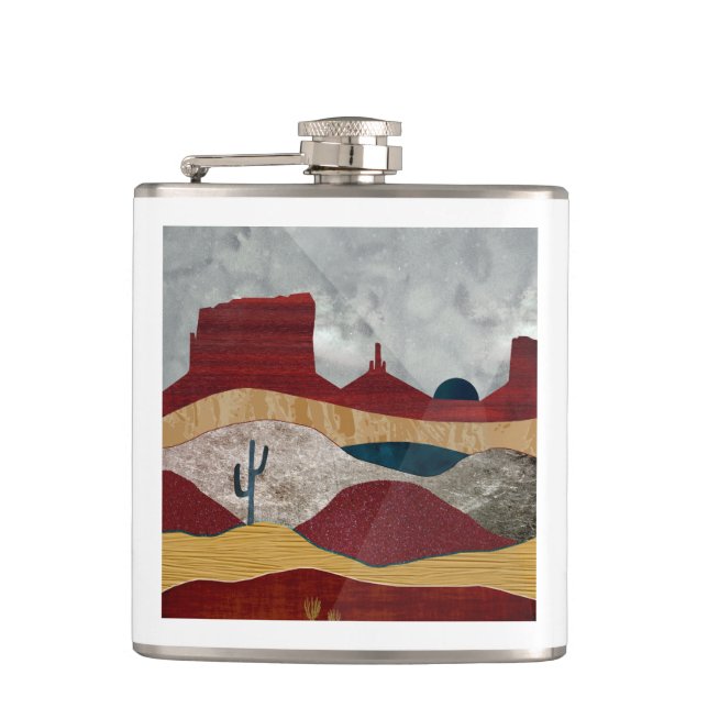 Desert Sunrise Hip Flask (Front)