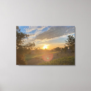 Desert Sunrise Over Las Vegas Golf Course Canvas Print