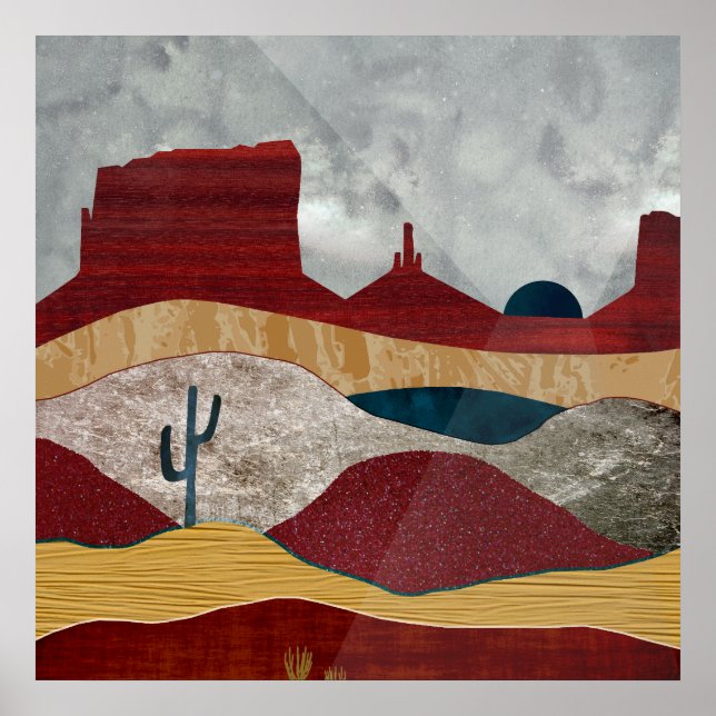 Desert Sunrise Poster (Front)