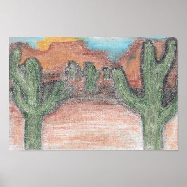 Desert Sunrise Poster (Front)