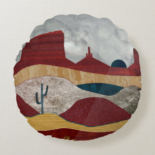 Desert Sunrise Round Cushion