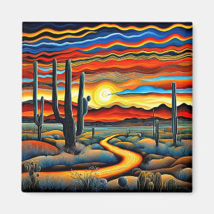 Desert Sunset 2 Magnet
