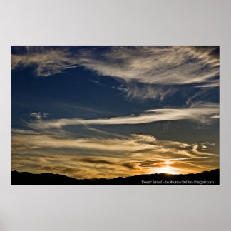 'Desert Sunset' - by Andrew Gettler Poster