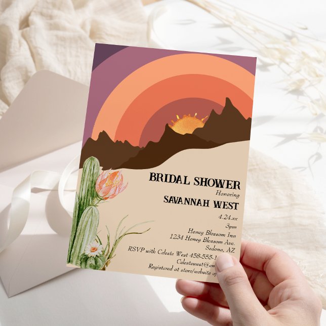 Desert Sunset Destination Bridal Shower Invitation (Creator Uploaded)