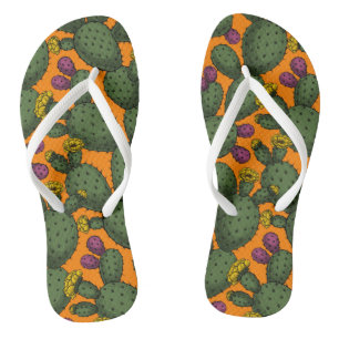 Desert sunset flip flops
