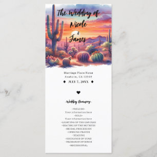 Desert Sunset Glow Watercolor Southwestern Program Programme