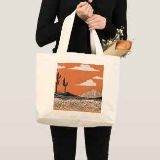 Desert Sunset Large Tote Bag