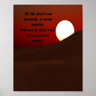 Desert Sunset Personalised landscape Poster