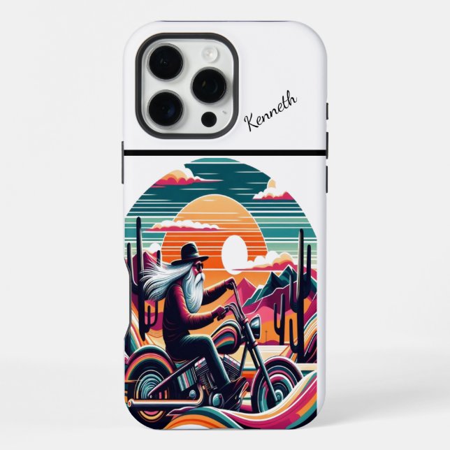 Desert Sunset Ride iPhone Case (Back)