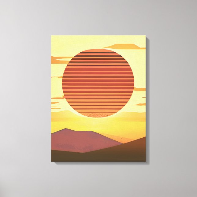 Desert Sunset Rust Orange and Brown  Canvas Print (Front)