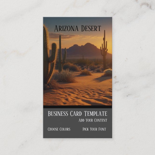 Desert Sunset Southwestern Business Card (Front)