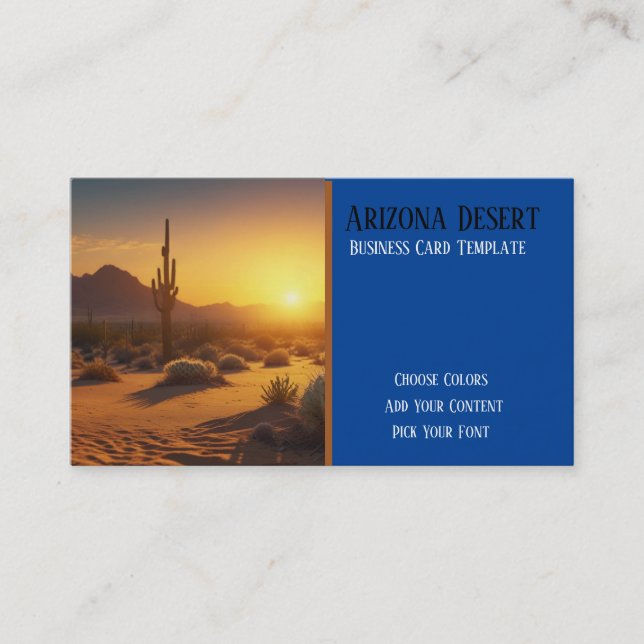 Desert Sunset Southwestern Business Card (Front)