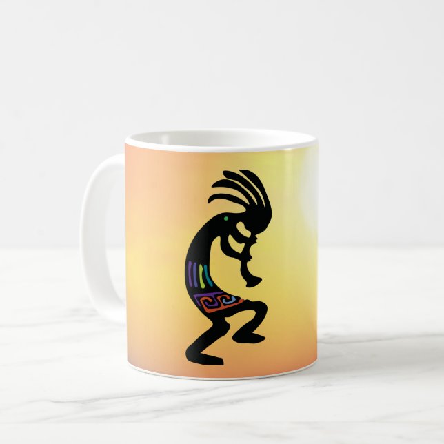 Desert Sunset Southwestern Kokopelli  Coffee Mug (Front Left)