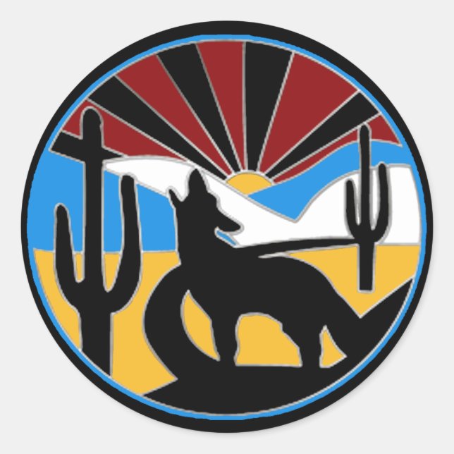 Desert Sunset Sticker (Front)