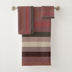 Desert Sunset Stripes Bath Towel Set