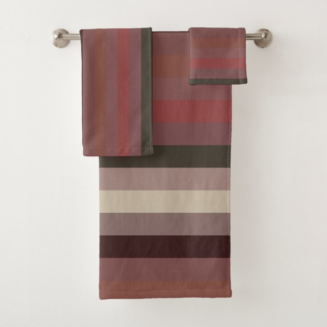  Desert Sunset Stripes  Bath Towel Set (Insitu)