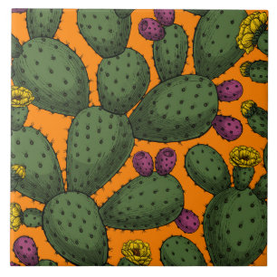 Desert sunset tile