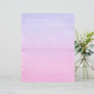 Desert sunset watercolor stationery paper