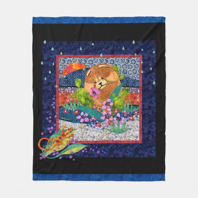 DESERT SUNSHOWER Chow fleece blanket - 3 sizes (Front)
