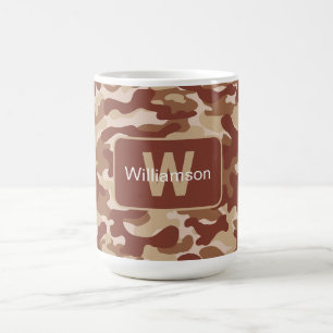 Desert Tan Camo With Personalisation   Coffee Mug