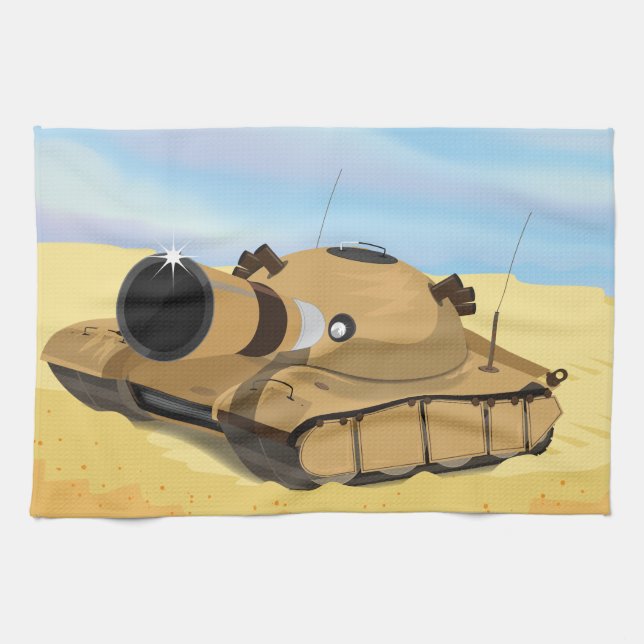 Desert Tank Tea Towel (Horizontal)