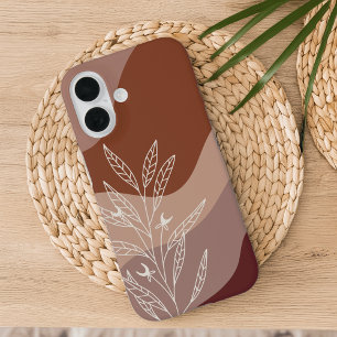 Desert Terracotta Boho Colour Flow Botanical iPhone 16 Case