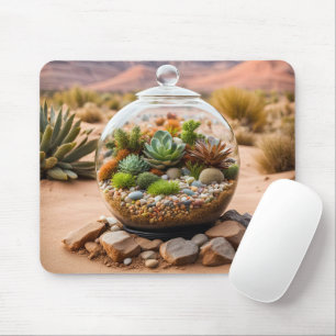 Desert Terrarium And Cactus Mouse Mat