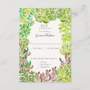 Desert Theme Wedding Invitation RSVP Response card