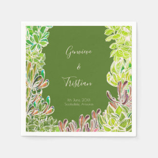 Desert Theme Wedding Reception Cocktail Napkins