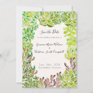 Desert Theme Wedding - Save the Date Card