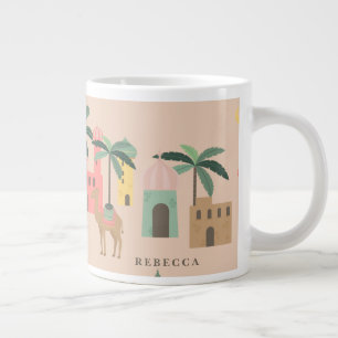 Desert Themed Arabian Nights Personalised Name Large Coffee Mug
