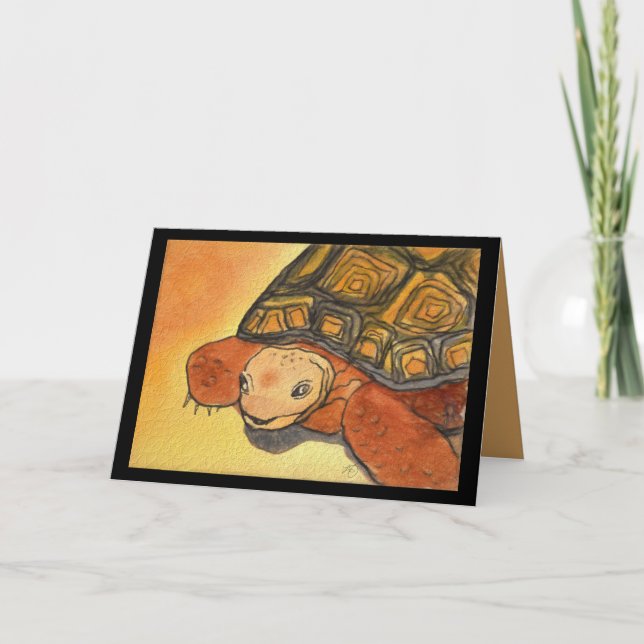 Desert Tortoise Blank Greeting Card (Front)