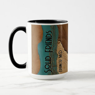 Desert Turquoise Oasis Dune Earthy Mirage Text Mug