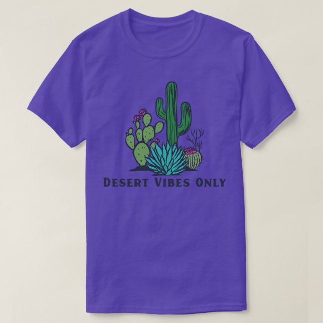 Desert Vibes Only Cactus T-Shirt (Design Front)