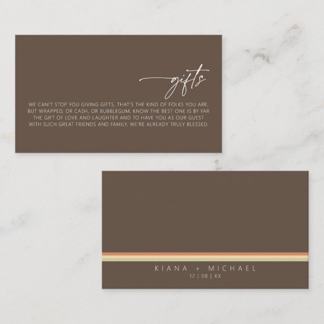 Desert Vibes Wedding Gifts Gifts ID1019 Enclosure Card (Front/Back)
