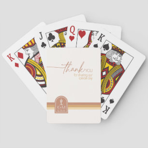 Desert Vibes Wedding Thank You Terra Cotta ID1019 Playing Cards