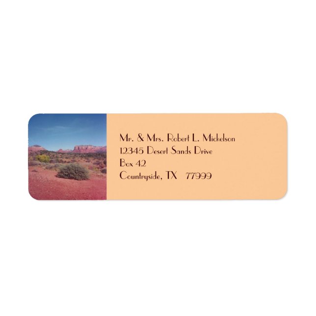 Desert Vista Custom Label (Front)