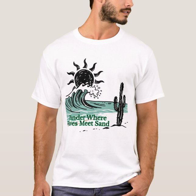 Desert Wave Minimalist Tee (Front)