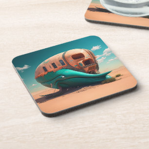 Desert whale house coaster