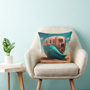 Desert whale house cushion