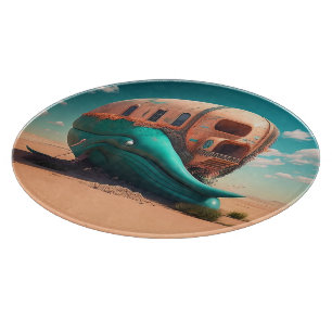 Desert whale house cutting board