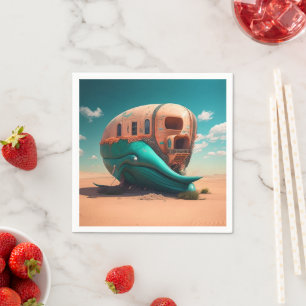 Desert whale house napkin