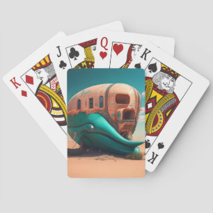 Desert whale house playing cards