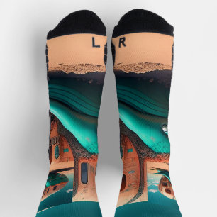 Desert whale house socks