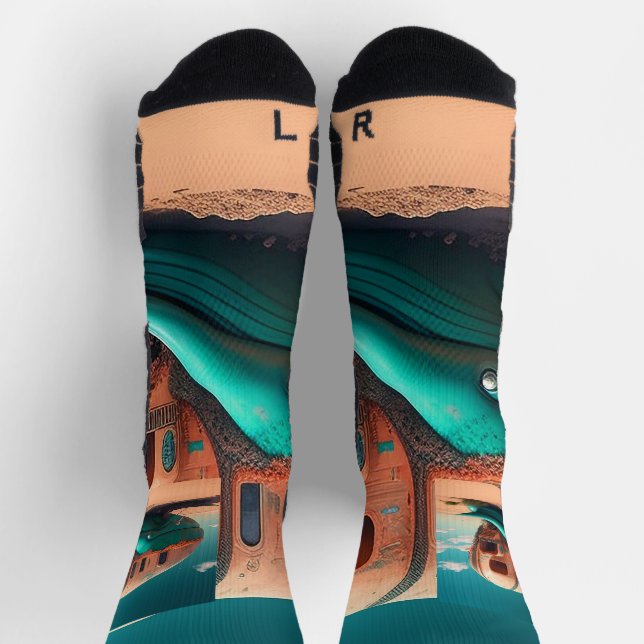 Desert whale house socks (Top)