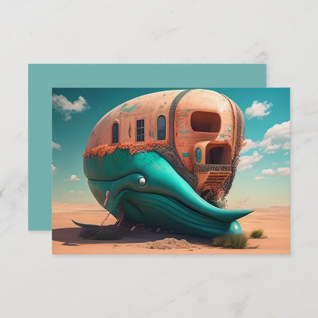 Desert Whale House Thank You Card (Front/Back)
