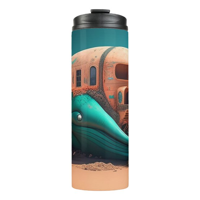 Desert whale house thermal tumbler (Front)