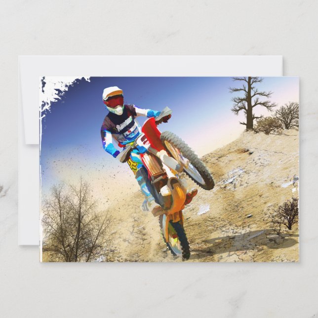 Desert Wheelie Motocross Invitation (Front)