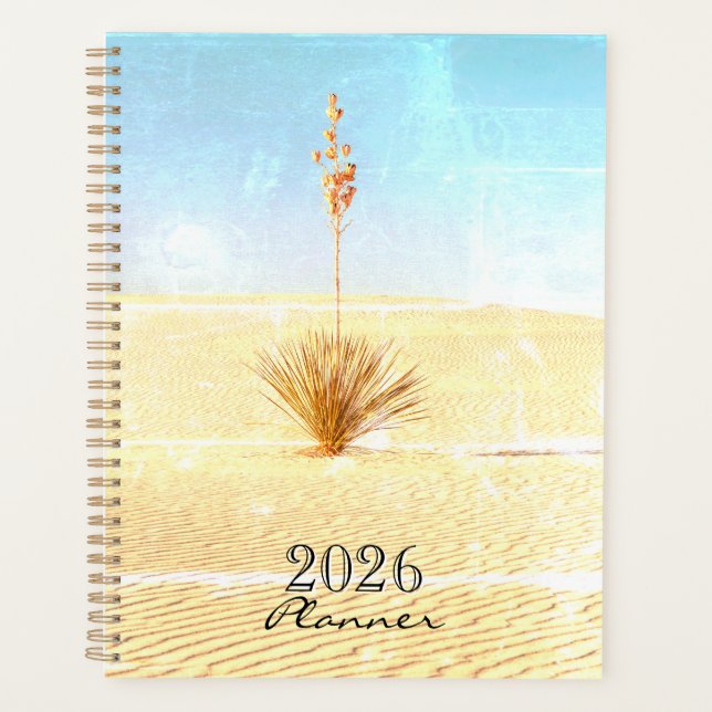 Desert White Sands Landscape and Yucca  Planner (Front)