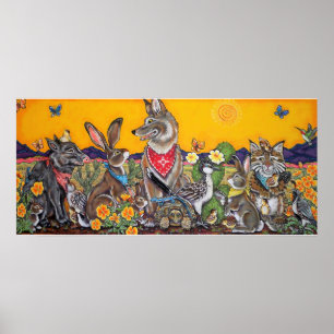 Desert Wildlife Humourous Southwestern Poster